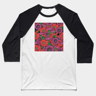 Bright Gerbera Daisies Baseball T-Shirt